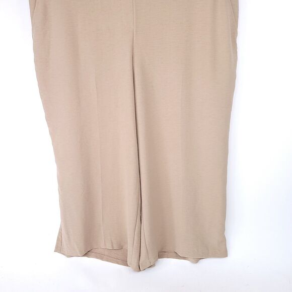 Nine West Pants Womens 2X Cropped Pull On Wide Leg  Dress Beige Plus - Picture 7 of 10